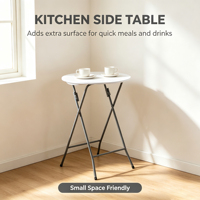 Table pliante légère en HDPE et acier, idéale pour l'extérieur, la chambre, la maison, l'appartement, la villa, l'hôtel et le restaurant – Vente chaude