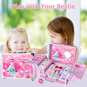 Nàng Tiên Cá Thiết Kế <span class=keywords><strong>2026</strong></span> Cô Gái Đồ Chơi Bất Mỹ Phẩm Hộp <span class=keywords><strong>Eyeshadow</strong></span> Son Môi Trang Điểm Bộ Quà Tặng Cho Giả Vờ Chơi Với 3 Lớp Nhôm Trường Hợp - Product Image 4