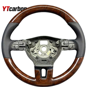 พวงมาลัยคาร์บอนแบบกำหนดเอง YTcarbon พร้อมหุ้มหนัง สำหรับรถยนต์ Sharan Passat Variant California Amarok <span class=keywords><strong>T5</strong></span> Transporter <span class=keywords><strong>Caravelle</strong></span> ปี 2009-2016 - Product Image 1