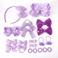 Ensemble d'accessoires pour cheveux pour filles style coréen, très demandé, avec bandeau en ruban gros-grain en tissu, pinces à cheveux et élastiques pour cheveux, pour les fêtes
