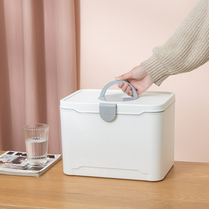 Caja de almacenamiento de Medicina de plástico para el hogar, caja de primeros auxilios, organización del hogar, botiquines funcionales con tapa - Product Image 2