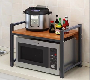 Usine <span class=keywords><strong>Pas</strong></span> <span class=keywords><strong>Cher</strong></span> Cuisine Four À Micro-ondes Étagère Télescopique Comptoir Cuiseur À Riz Multi-Couche Étage Four Rack Cuisine Étagère De Rangement - Product Image 5