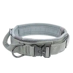 1 zoll 1,5 zoll 2 zoll luxus kundenspezifisch nylon gepolstert taktisch K9 haustier hundehalsband mit metallverschluss