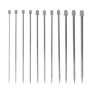 <span class=keywords><strong>Aiguilles</strong></span> à <span class=keywords><strong>tricoter</strong></span> en acier inoxydable <span class=keywords><strong>avec</strong></span> embouts, lot de 11 <span class=keywords><strong>aiguilles</strong></span> à <span class=keywords><strong>tricoter</strong></span> à pointe unique, épaisses, pour écharpes et pulls tissés à la main - Product Image 1