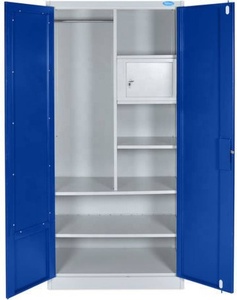 Hot Sale Factory Customized <b>Metal</b> 2 Door Clothes Storage <b>Locker</b> Wardrobe 2 Door Clothing Storage with Mirror - Product Image 2