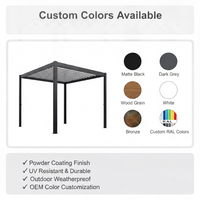 Pergola bioclimatique de luxe en aluminium blanc avec toit à lames motorisées, idéale pour terrasse frontale sur mer ou jardin côtier