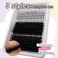 Extensions de cils pré-faites en forme de W, floraison automatique 2D 3D 4D 5D, cils individuels naturels Yy, vente en gros