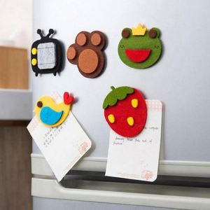 DIY Customized 3D Cartoon Animal Shape Felt Fridge Magnets Invisible Magnetic Home/<b>Desk</b> <b>Wall</b> Decor Stickers - Product Image 1