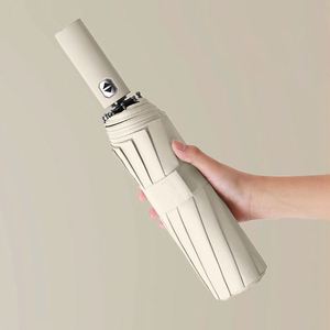 Wholesale 24 Ribs <b>Windproof</b> Pongee Travel Folding <b>Umbrella</b> With Fiber Frame Logo Print Business UV Automatic - Product Image 1