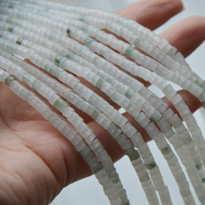 Tian Shan Ice Jade Spacer Beads 2x4mm Rectangle Natural <b>Stone</b> For Bracelet Necklace Making Transparent Green Loose Crystal - Product Image 2