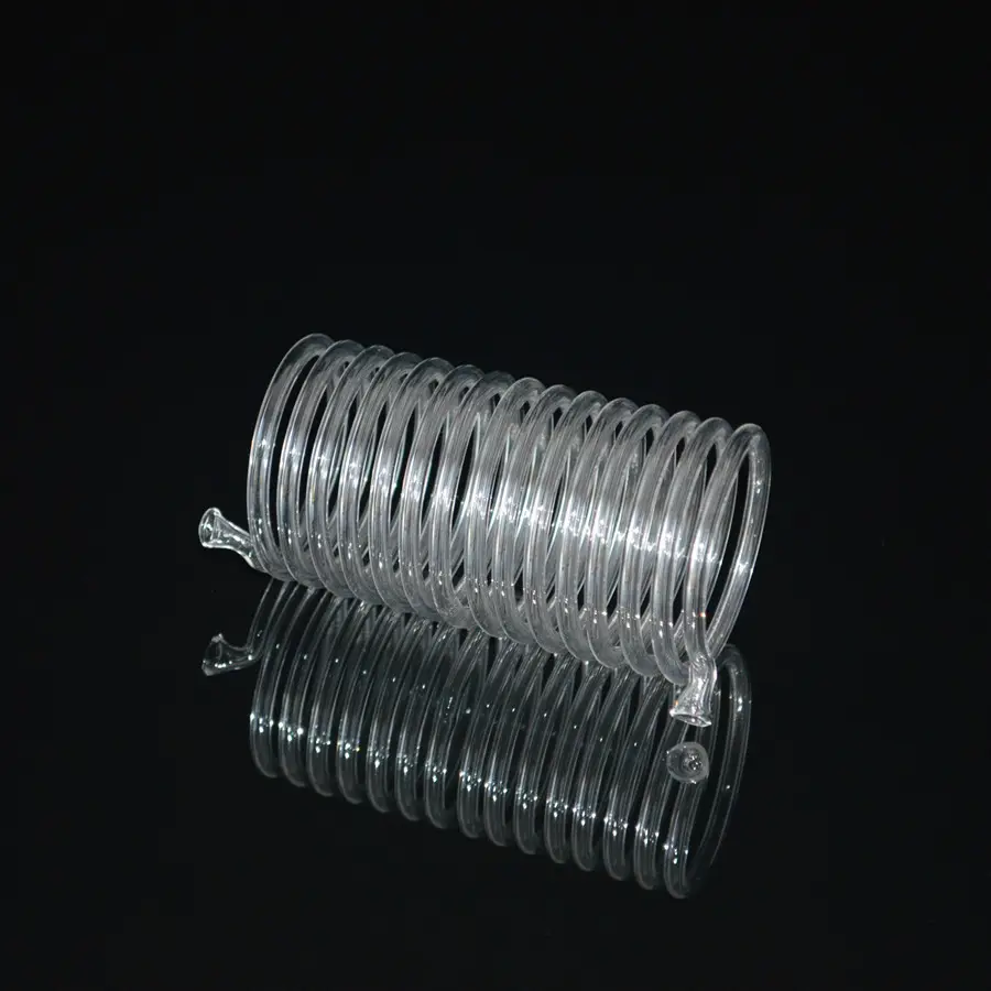 HF Klares Spiral quarzglas rohr Kondensators ch langen rohr für die chemische Industrie