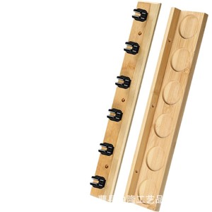 Wooden Fishing <b>Rod</b> Rack Wall Mounted Storage Organizer For Home Use Durable Natural Wood Color 1 Layer - Product Image 5