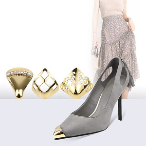 Protezioni per Tacchi Alti in Ferro, Copri-Tacchi per Scarpe da Donna e Ragazze (Oro, Argento, Nero) - Product Image 1