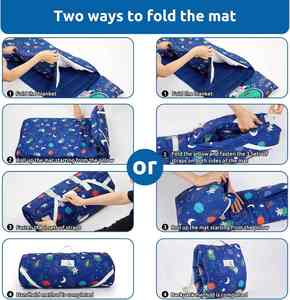 Saco de Dormir para Niños Pequeños para Guardería, Preescolar, Viajes, Campamento, Ligero y Suave, con Almohada y Manta - Product Image 5