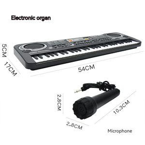 Đa chức năng trẻ em học nhạc Đồ chơi 61 phím đàn piano bàn phím nhạc cụ Micro organ điện tử nhạc cụ - Product Image 5