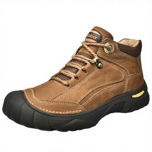 Chaussures de randonnée en montagne pour hommes, tendance été, en cuir véritable imperméable, de haute qualité, avec logo personnalisé, fourniture directe d'usine - Product Image 1
