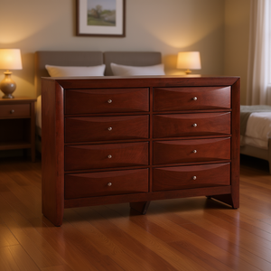 Cassettiera Glory Furniture Marilla in Legno di Ciliegio con 6 Cassetti, Mobile Tradizionale per Camera da Letto in Legno Massello Autoportante - Product Image 2