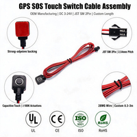 Câble de réinitialisation à bouton-poussoir en gros JST SM 2 broches DC 12V 24V pour traceur GPS Alarme OEM CE RoHS