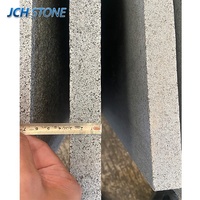 Dalles de sol en pierre naturelle G654, granit gris foncé, flammé et brossé