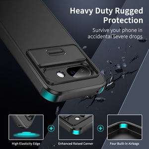 Custodia Rigida di Lusso di Alta Qualità 5G per Google Pixel 9A <span class=keywords><strong>8</strong></span> Pro 9 Pro XL con Finestra a Scorrimento Push Antiurto per Cellulari Pixel - Product Image 2