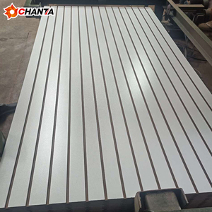 <span class=keywords><strong>Pannello</strong></span> Scanalato 4x8 in <span class=keywords><strong>MDF</strong></span> Melaminico con Barra in Alluminio per Esposizione, <span class=keywords><strong>Pannello</strong></span> Decorativo a Doghe - Product Image 2