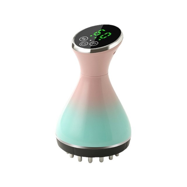 Health Care Cupping Massage Device Electric Microcurrent Hot Compress Vibration Body Guasha Meridian Massager Brush