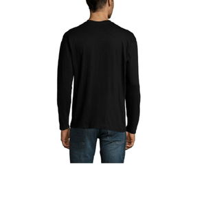 Pull uni à col rond de haute qualité T-Shirt tricoté pour hommes à la mode décontracté à manches longues grande taille grande taille T-shirts pour hommes - Product Image 4