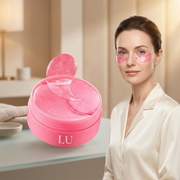 Masque pour les yeux en gel de silicone à la caféine et au collagène 24k rose, anti-gonflement, anti-âge, amélioration de la fermeté, hydratation et maintien de l'hydratation