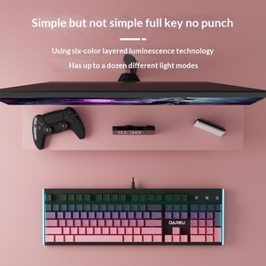 Teclado Mecánico LK165 DAREU con Grabado Lateral, Retroiluminación Multicolor, Alto Valor Estético, Cableado USB, Programable para Juegos - Product Image 2