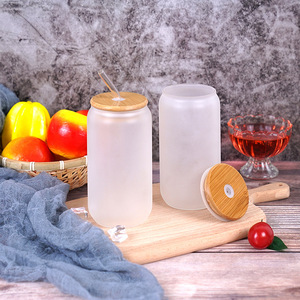 Toptan 350ml/500ml/600ml Özel Borosilikat Kahve Kupaları Şeffaf 16 Oz Şişe Şeklinde Bardaklar - Product Image 3