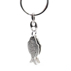 Pisces Keychain Zinc Alloy Antique Silver Portable <b>Keyring</b> Jewelry Gift Souvenir - Product Image 2