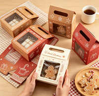 Boîte cadeau rustique en kraft pour la Saint-Valentin avec fenêtre, motif cœur et nœud, impression lettre d'amour, boîte carrée pour bougies et chocolats, emballage avec ficelle de jute