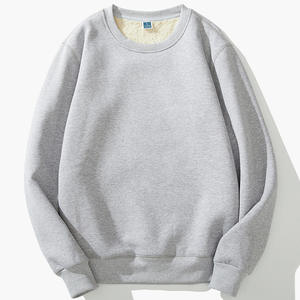 Wholesale Men's <strong>Fleece</strong> Sherpa <strong>Lined</strong> Warm Sweatshirt Crewneck Sweat <strong>Shirts</strong> - Product Image 2