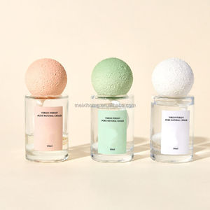 Venta al por mayor de botellas difusoras de vidrio transparente vacías de 80 ml con tapa de bola de diatomeas para aceites aromáticos - Product Image 6