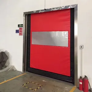 Persiana de puerta automática de aluminio enrollable rápido, proveedor, funciona con puerta de PVC de alta velocidad