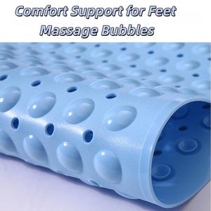 Tapis de douche triangle antidérapant tapis de bain quadrant respectueux de la peau tapis de douche d'angle avec ventouses, blanc - Product Image 2