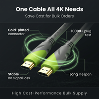 Câble HDMI 10 mètres 4K 60Hz, câble HDMI haute vitesse 18 Gbps, mâle-mâle, pour TV, ordinateur portable, projecteur