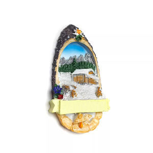 Magnete da Frigo Personalizzato in Resina con Design Nordico: Austria, Italia, Islanda, Reykjavik, Alpi, Neve, Cabina <span class=keywords><strong>di</strong></span> Legno, Sci, Troll Vichingo, Marmota - Product Image 1