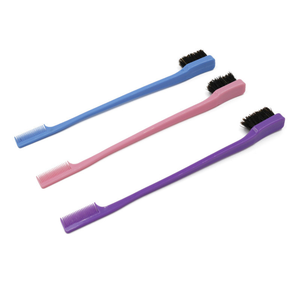 Peine de fibra de carbono con logotipo personalizado, cepillo de doble Control para pelo de cejas, venta al por mayor - Product Image 5