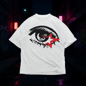 Camiseta Grunge con Gráfico de Estrella, Unisex, Estilo Punk Y2K, Estampado Rojo, Vintage, Streetwear - Product Image 3