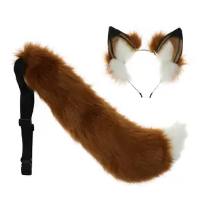 Handgemaakte Kunstmatige Dieren Oren En Staart In Verschillende Kleuren Fursuit Lolita Kerst Halloween Vos Oren Hoofdband Vossenstaart Pak