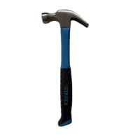 Marteau à griffes de qualité industrielle, manche ergonomique antidérapant en fibre de verre, tête en acier durable, poignée profilée pour la menuiserie et la construction