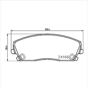 克莱斯勒道奇挑战者跑车前高级陶瓷刹车片D1056 SP1507 5142555AA D20044MH的ODM原始设备制造商