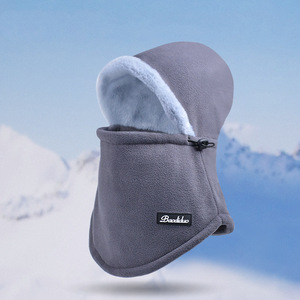 Baodiduo Winter Neck Warmer Hat Fleece Lined Windproof Face Mask For Men Women Cycling Outdoor Protection Gray - Product Image 1