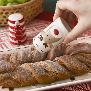 Novedades 2026, Utensilios de Cerámica para Hierbas y Especias, Organizador de Cocina con Diseño de Alces, Árboles de Navidad y Salero - Product Image 3