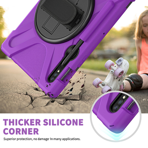 Étui pour <span class=keywords><strong>tablette</strong></span> <span class=keywords><strong>Samsung</strong></span> JUNCHI 2025 en silicone et PC, conception de <span class=keywords><strong>protection</strong></span> à trois couches résistante aux chocs - Product Image 5