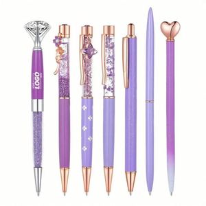 Luxury Personalized Promotional Ballpoint <b>Pen</b> Set-<b>Glitter</b> <b>Pens</b> Journaling Black Ink Cute Fancy Gifts for Women & Girls - Product Image 1