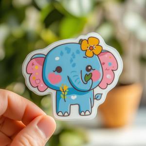 Pegatinas de Animales de Dibujos Animados en 3D Personalizadas para Niños, Lindas Pegatinas Autoadhesivas de Vinilo Resistentes al Agua - Product Image 2