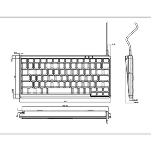 82-Key Professional Notebook-Type Compact <b>Keyboard</b> Numpad <b>USB</b> Interface Factory Direct for Home/Office Use Support Multi-country - Product Image 5