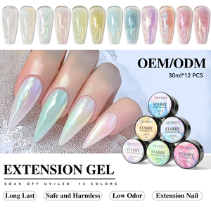 Vendeeni 12 colores Aurora gel de extensión de <span class=keywords><strong>uñas</strong></span> set <span class=keywords><strong>coral</strong></span> Pink Poly gel para <span class=keywords><strong>uñas</strong></span> 30g en tarro constructor de gel no tóxico para <span class=keywords><strong>uñas</strong></span> - Product Image 3